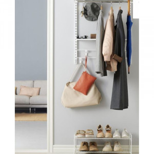 Suport simplu bara umerase Dolle Clothes Rails 330mm, pentru rafturi modulare - Img 5
