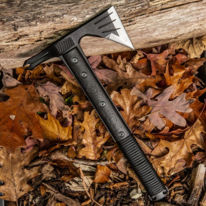 Tomahawk de supravietuire SOG Survival Hawk Black, otel 3Cr13MoV, muchie 70 mm - Img 9