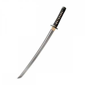 Wakizashi Cold Steel Gold Lion cu lamă Damascus și Hamon autentic – CS-88ABW - Img 2