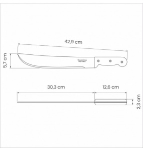 26600012 Maceta maner polipropilena, dimensiuni lama 304x50 mm, Tramontina - Img 4