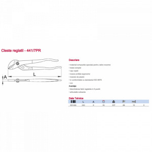 441/7PR Cleste reglabil/papagal,170 mm, Unior - Img 3