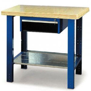 Banc de lucru 1000mm cu blat din lemn de fag si sertar - Img 2