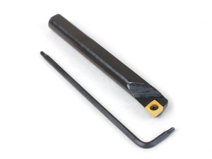 Bare de alezat cu insertie din carbura de tip LH 80°, 8mm pentru strung Sherline - Img 1