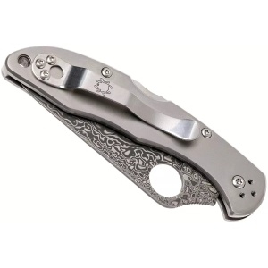 Briceag Delica® 4 Ti / Damascus, Spyderco - Img 3