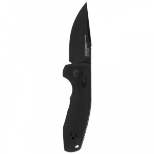 Cutit automat SOG TAC AU Compact 15-38-09-57, lama Drop Point Cryo D2, AU-XR Lock, maner din aluminiu, Tactical EDC Knife - Img 3