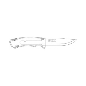 Cutit Bushcraft BlackBlade (C) Outdoor si Supravietuire, lama Otel Carbon C100S cu acoperire DLC , Morakniv - Img 3