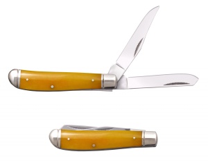 Cutit Cold Steel Mini Trapper 8Cr13MoV (Jigged Bone / Yellow Bone) - Img 3