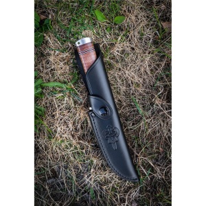 Cutit Fallkniven NL4L Frej Northern Light, lama Laminated VG10, maner piele naturala, lama 130 mm - Img 12
