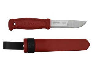 Cutit outdoor Morakniv Kansbol S Dala Red, oțel inoxidabil 12C27, compatibil amnar, teaca inclusa