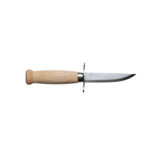 Cutit outdoor Morakniv Scout 39 (S) Natural, otel inoxidabil suedez 12C27, maner din lemn de mesteacăn, teaca din piele - Img 5
