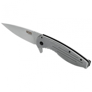 Cutit pliabil SOG Aegis FLK 14-41-02-42, lama Drop Point Cryo D2, Frame Lock, maner G10, EDC Outdoor Folder - Img 18