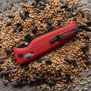 Cutit pliabil SOG Altair XR Canyon Red 12-79-02-57, lama Drop Point CRYO 154CM Satin, XR Lock, Thumb Stud, maner GRN Canyon Red, EDC Ultralight - Img 8