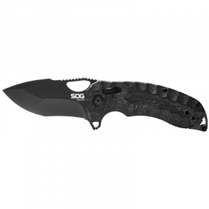 Cutit pliabil SOG Kiku XR Blackout, lama CTS XHP, XR Lock, maner Micarta neagra, design Kiku Matsuda - Img 2