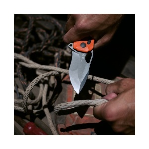 Cutit pliabil SOG Kiku XR LTE Orange 12-37-03-57, lama Drop Point CTS XHP TiNi, XR Lock, Thumb Stud, maner G10 Blaze Orange cu liner-e Carbon Fiber, EDC Outdoor - Img 8