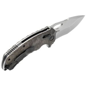 Cutit pliabil SOG Kiku XR Satin, lama CTS XHP, XR Lock, maner Micarta, design Kiku Matsuda - Img 18