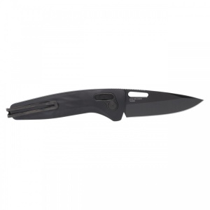 Cutit pliabil SOG One-Zero XR Black Black Chrome 12-73-03-57, lama Drop Point CRYO CPM S35VN Black TiNi, XR Lock, Flipper, maner Aluminiu Black, EDC Premium - Img 4