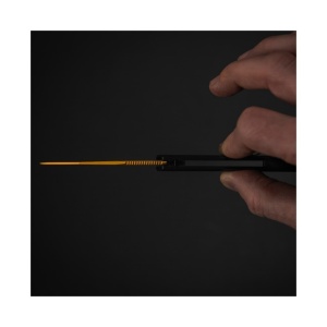 Cutit pliabil SOG Terminus SJ LTE Carbon Gold TM1007-BX, lama Drop Point CPM S35VN TiNi Gold, Slip Joint, Nail Nick, maner Carbon Fiber, EDC Premium - Img 8
