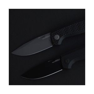 Cutit pliabil SOG Terminus SJ LTE Carbon Graphite TM1006-BX, lama Drop Point CPM S35VN TiNi Graphite, Slip Joint, Nail Nick, maner Carbon Fiber, EDC Premium - Img 8