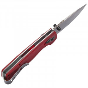 Cutit pliabil SOG Terminus XR G10 Crimson, lama D2 Black TiNi, XR Lock, maner G10 rosu, Flipper EDC - Img 4