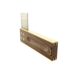 Echer profesional de tamplarie din lemn de nuc si lama inox 35 mm Hedue - Img 6