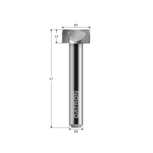 Freza cu 2 caneluri, Datron 0068460S, 6.0x6.0x6.0mm - Img 3