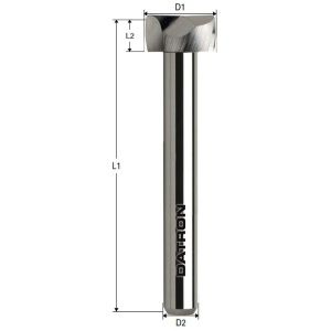 Freza etajata frontala, Datron 0078812L, 12.0x12.0mm - Img 4