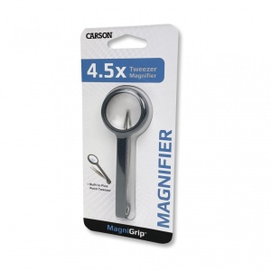 Lupa portabila MagniGrip, putere 4.5x cu penseta de precizie - Carson - Img 5