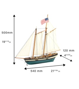 Navomodel American Schooner Virginia, scara 1:41 - Aertesania Latina - Img 3