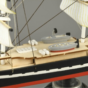 Navomodel de antrenament Belem Easy Kit - Model de nava din lemn cu vopsele, scara 1:160 - Artesania Latina - Img 5