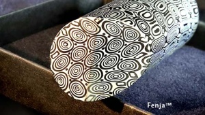 Otel Damasc pentru cutite, Damasteel DS95X FenjaRound ST 33x210mm