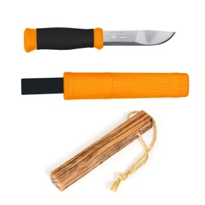 Pachet Bushcraft Essential – Cutit Morakniv Bushcraft 2000 + Iasca Light My Fire Tinder-on-a-Rope
