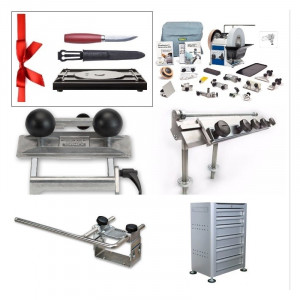 Pachet masina de ascutit, Tormek T-8 cu atasamente ascutire si dulap scule - Img 2