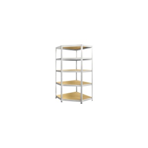 Raft metalic cu 5 polițe din lemn 900x450x1800 mm max. 250 kg/poliță, montaj rapid cu cleme