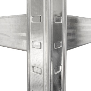 Raft metalic depozitare, 180 x 90 x 40 cm, galvanizat, 5 polite, 175 kg/polita - Img 6