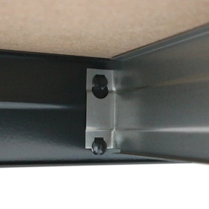 Raft metalic depozitare, 180 x 90 x 45 cm, gri, 4 polite, 300 kg/polita - Img 8