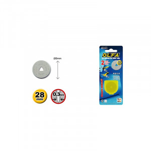 RB-28-2 Set 2 lame cutter rotativ 28 mm, Olfa - Img 2