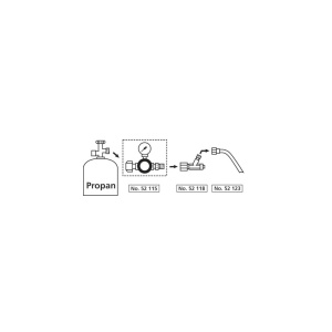 Regulator presiune butelie gaz 1-4 bari filet 3/8", cu manometru, pentru propan & butan - Img 4