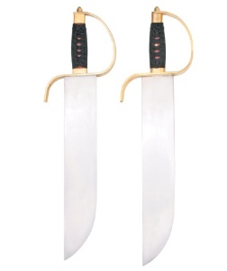 Sabii chinezesti Cold Steel Butterfly Swords CS-88BF, set 2 bucati, lame din otel carbon 1060, teaca din piele - Img 3