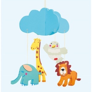 Sablon din lemn, "Little animals", pentru traforaj, dimensiunea A4, Pebaro - Img 2