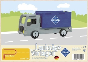 Sablon din lemn, "LKW", pentru traforaj, dimensiunea A4, Pebaro
