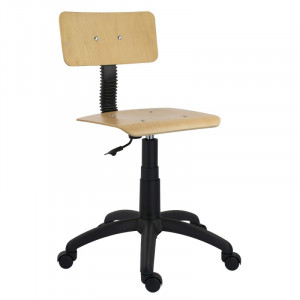Scaun profesional PRO lemn rotativ pentru atelier si laborator - Img 2