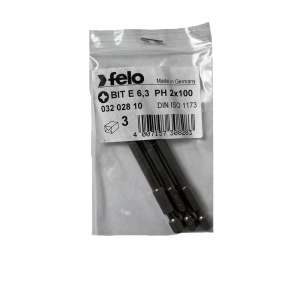 Set 3 biti Felo, seria Industrial profil Philips, E6.3, PH2, 100mm - Img 1