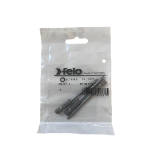 Set 3 biti Felo, seria Industrial profil Torx, E6.3, TX10, 73mm - Img 1