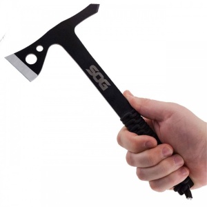 Set 3 tomahawk-uri de aruncat SOG Throwing Hawks, otel 3Cr13, muchie 45 mm - Img 14