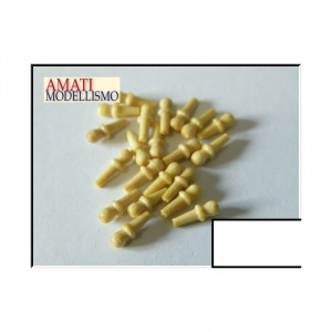 Set 50 cavile din lemn de cimisor, 6mm, Amati - Img 3