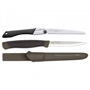 Set Cuțit Companion, Heavy Duty MG Si Fierastrau pliabil bushcraft, camping Silky Gomboy 240mm cu 10dinti, 30mm - Img 2