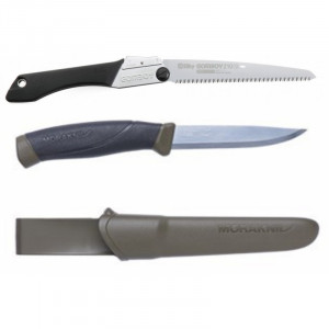 Set Cutit Companion MG (C) Si Fierastrau pliabil bushcraft, camping Silky Gomboy 210mm cu 10dinti, 30mm - Img 2