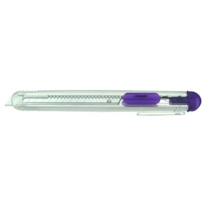 Set Cutter / cutit utilitar transparent mic NT Cutter - 9mm + 10 lame de schimb - Img 4