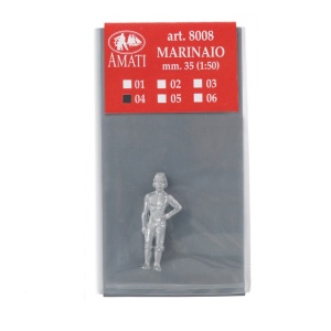 Set de 6 figurine metalice ofiter si marinari pt navomodele / hobby, 35mm, Amati Italia - Img 18