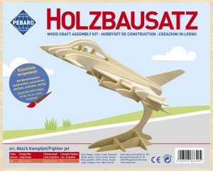 Set de constructie din lemn „Avion de vanatoare” debitat cu laser Pebaro - Img 2